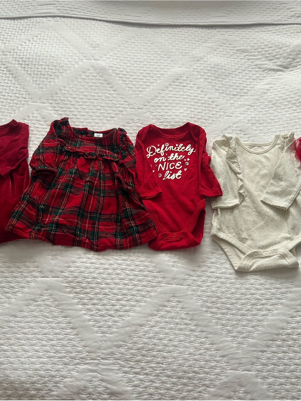 Baby Girl Holiday Christmas Outfit Bundle 0-3M & NB Old Navy Cat & Jack